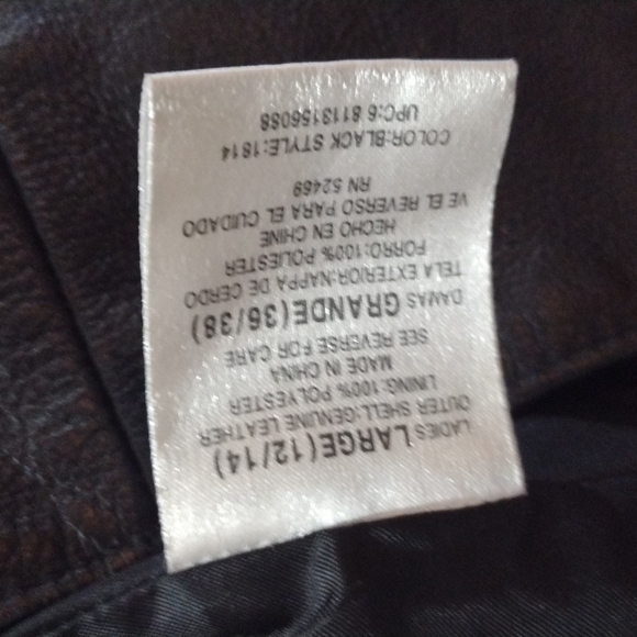 Leather jacket size 12/14 - Picture 5 of 5